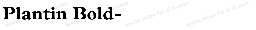 Plantin Bold字体转换